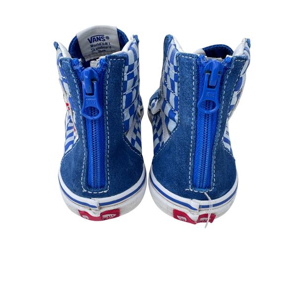 VANS SK8 HI X DISCOVERY Shark Week Skate Shoes Kids 3 Back Zip Save the Sharks - Picture 3 of 10
